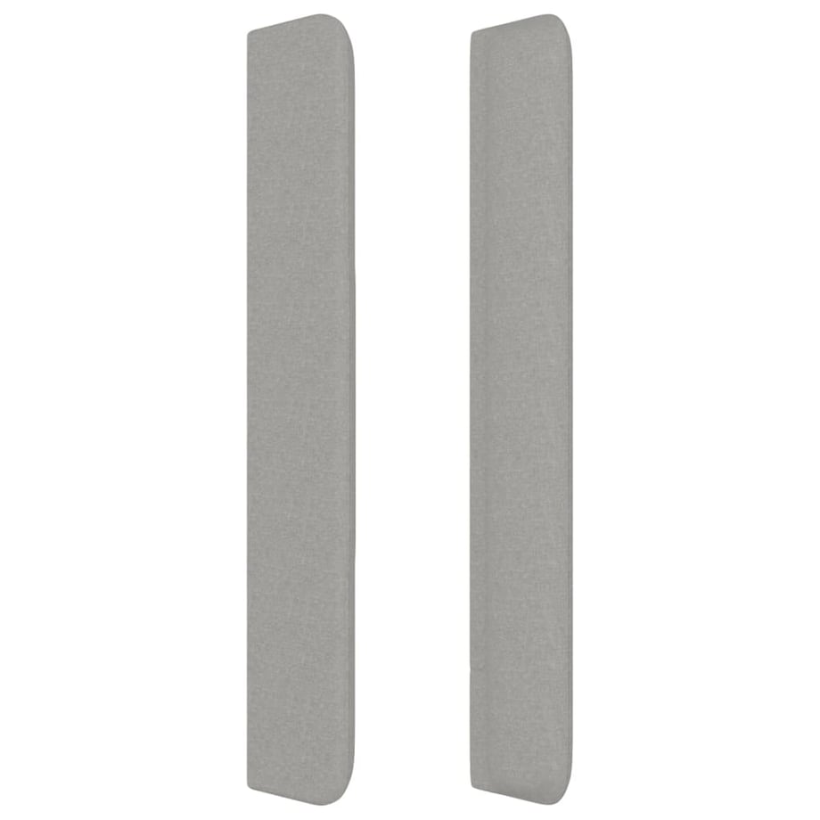 vidaXL Zagłówek uszak, jasnoszary, 93x16x118/128 cm, tkanina