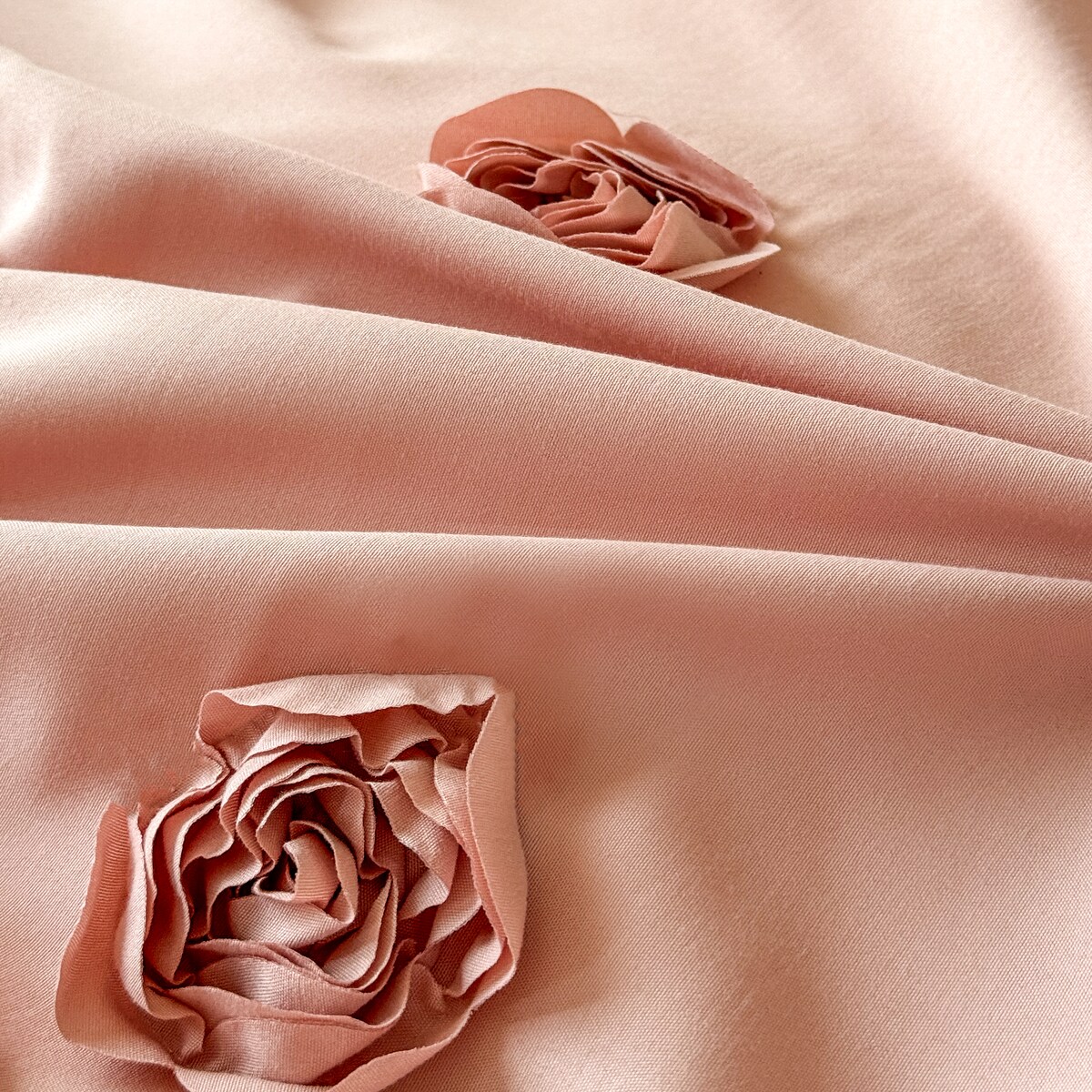 pościel "french roses" z aplikacją 3d róże wyszywane 200x220 | rózowy