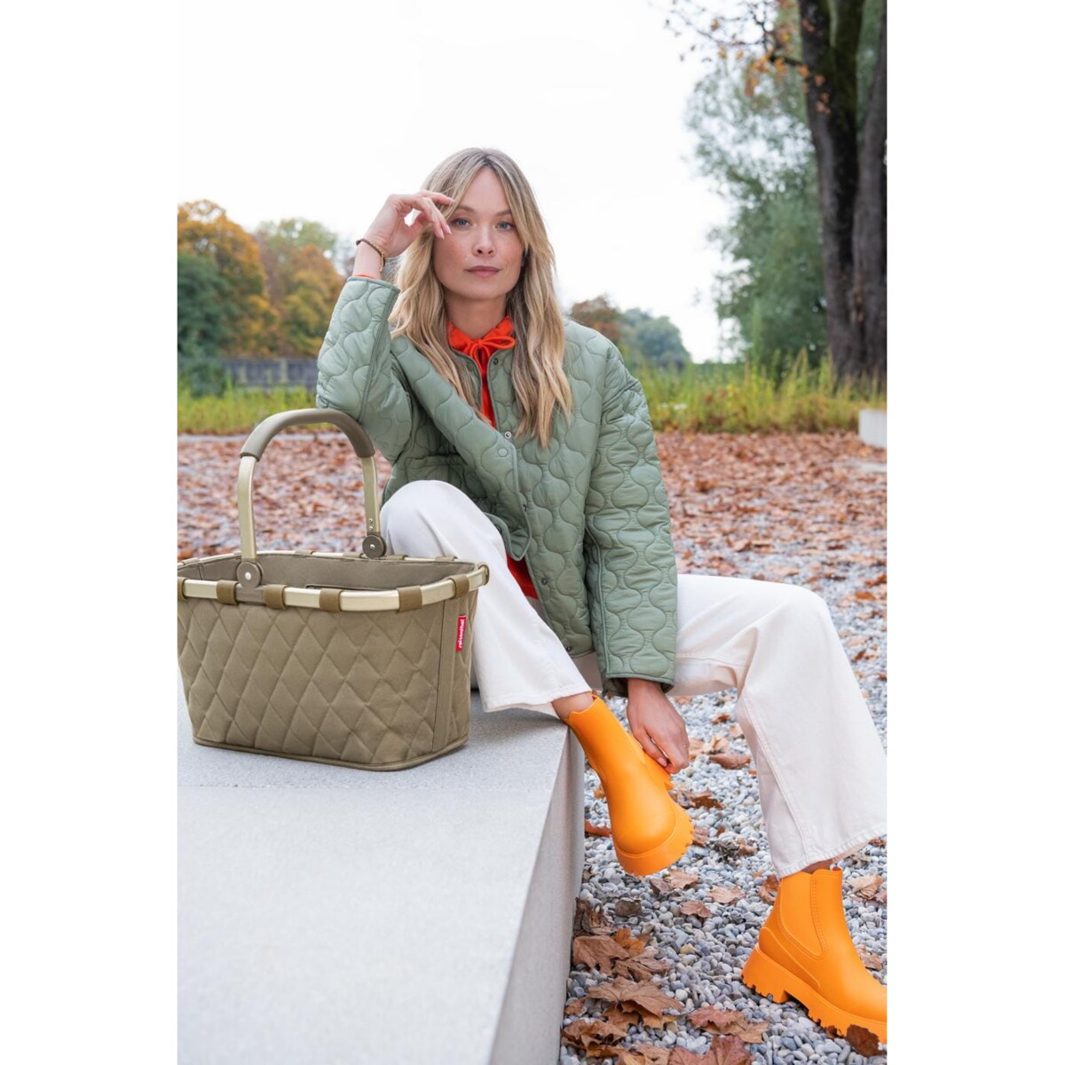 Koszyk CARRYBAG, rhombus olive