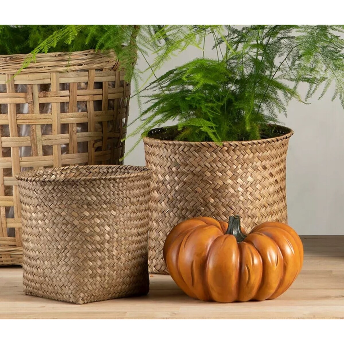 DONICZKA KOSZYK STYL BOHO naturalna donica osłonka na bonsai 3 szt