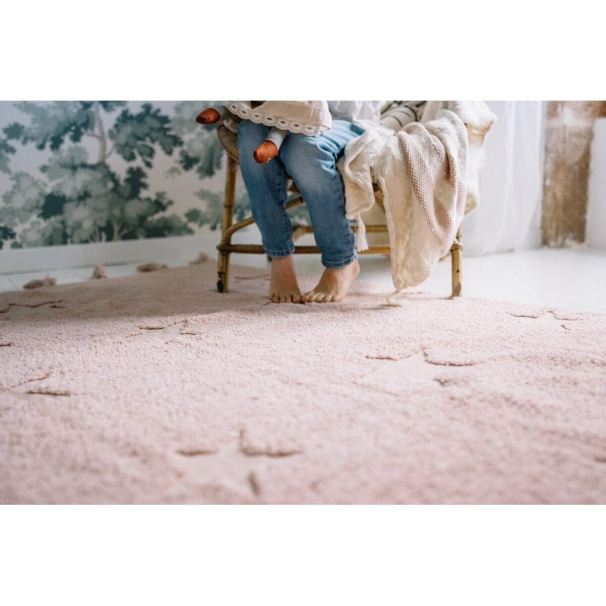 Dywan Bawełniany Hippy Stars Vintage Nude 120x175 cm Lorena Canals