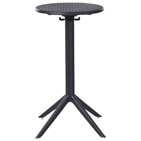 Stolik ogrodowy barowy LEGRENA 60 cm 60 cm Czarny