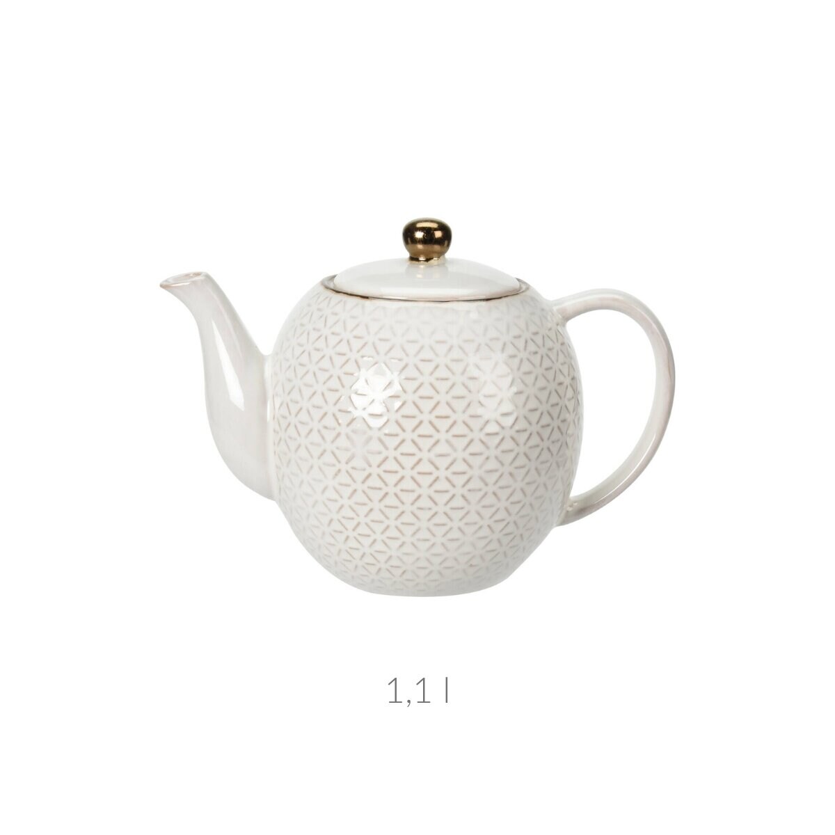 Czajniczek do herbaty z kamionki DUNE, 1,1 l