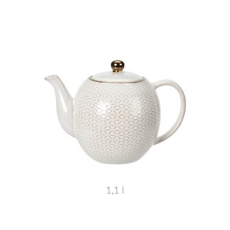 Czajniczek do herbaty z kamionki DUNE, 1,1 l