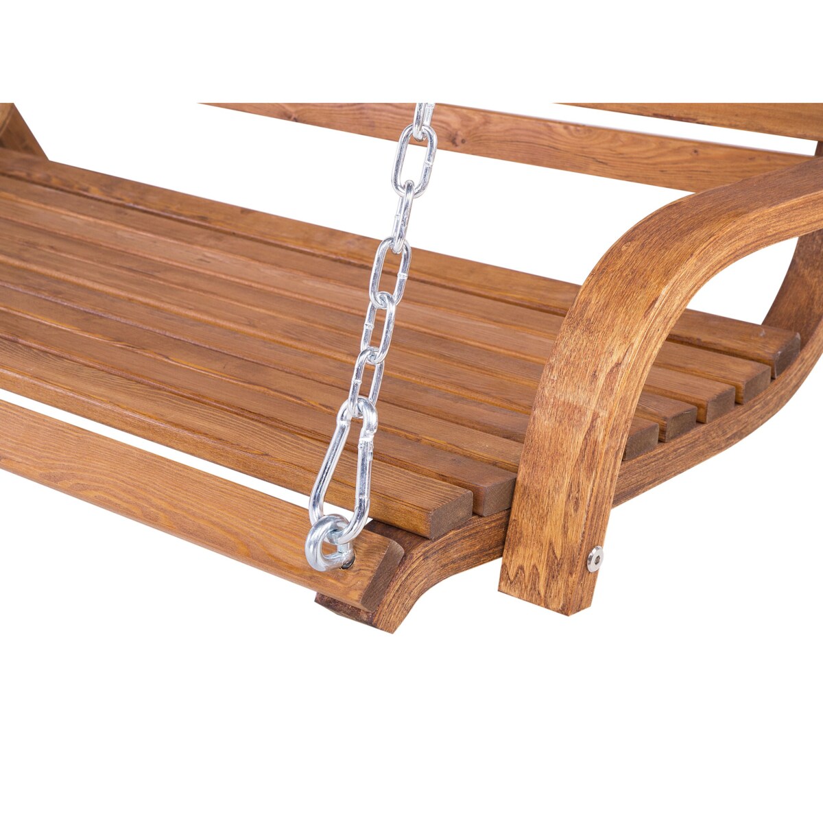 Huśtawka ogrodowa drewniana ciemna NOVARA