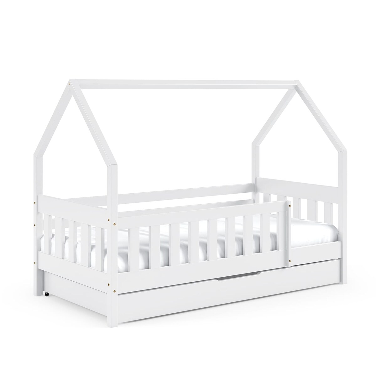 Łóżko dziecięce domek Mila białe 80x190