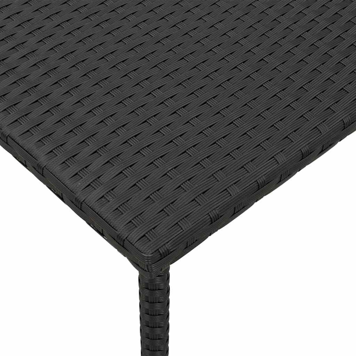 vidaXL Stolik kawowy ogrodowy prostokątny czarny 40x40x37cm polirattan