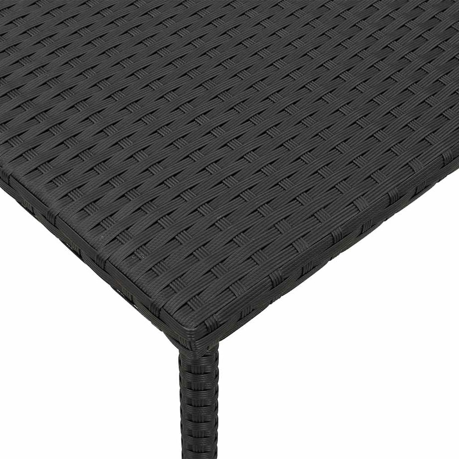 vidaXL Stolik kawowy ogrodowy prostokątny czarny 40x40x37cm polirattan