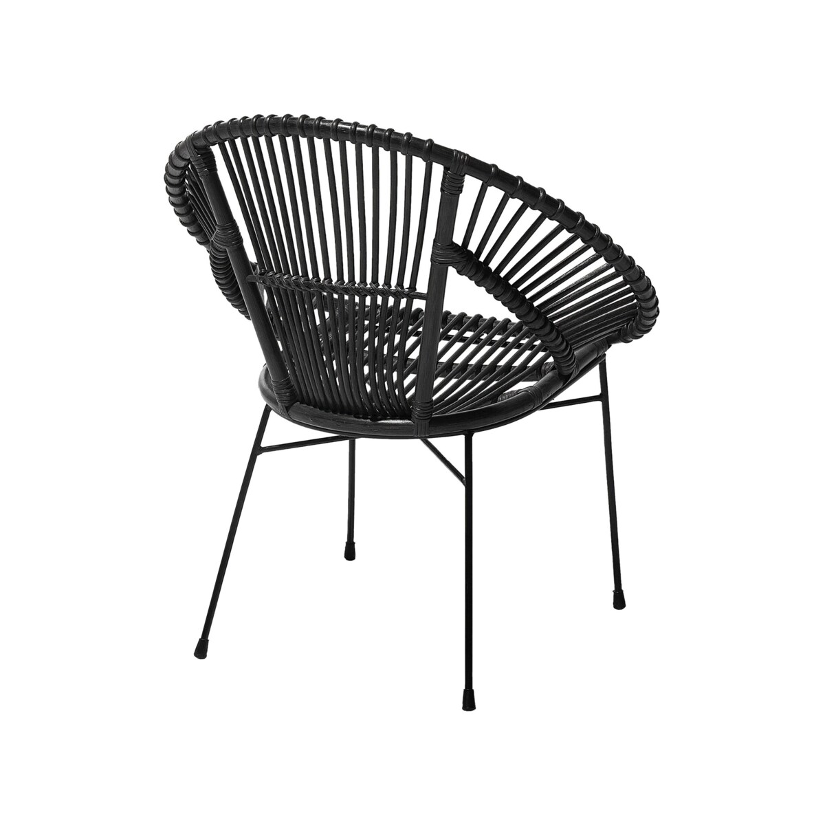 Krzesło rattanowe czarne SARITA