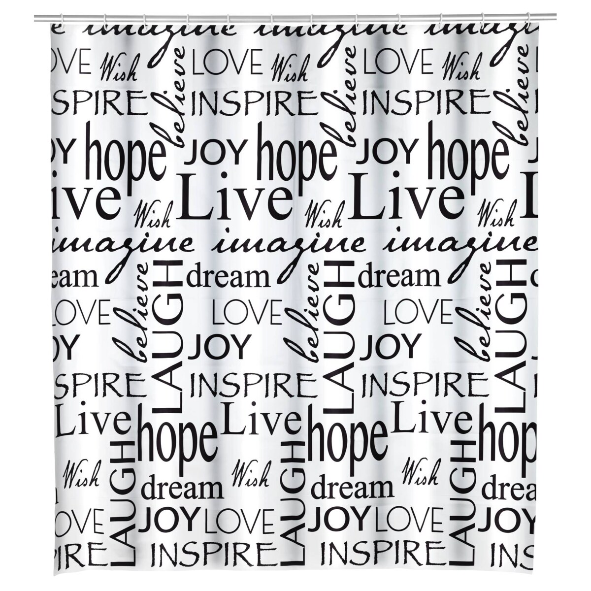 Zasłona prysznicowa Live, 180 x 200 cm, WENKO