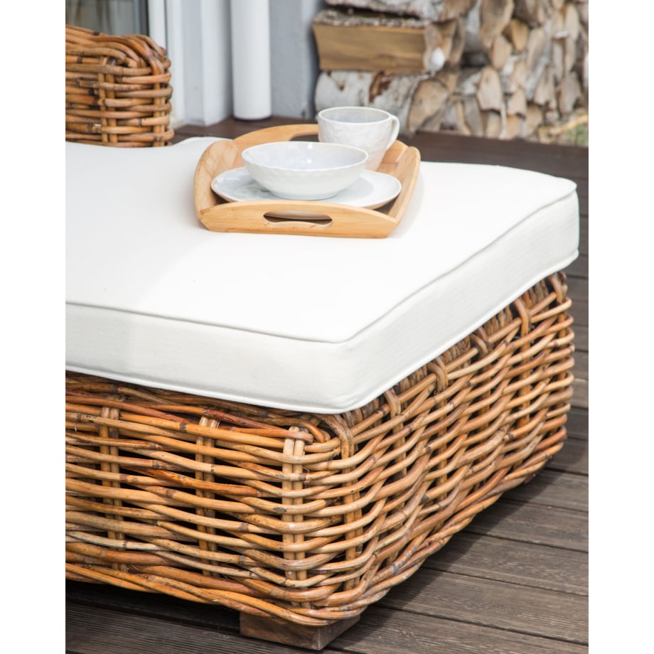 Sofa trzyosobowa dla 3 osób Lewostronny Rattan Naturalny BRIATICO