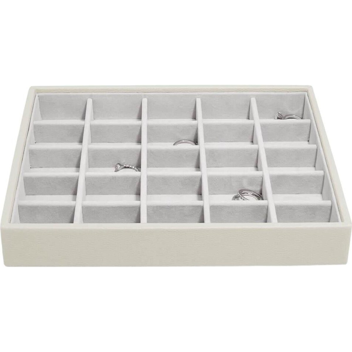 Szkatułka na biżuterię Stackers 25 komorowa classic jasnobeżowa