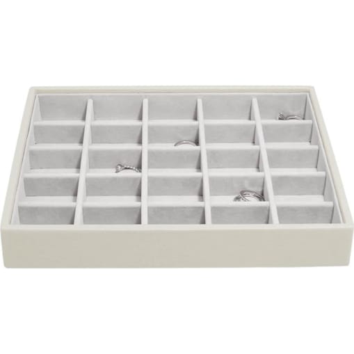 Szkatułka na biżuterię Stackers 25 komorowa classic jasnobeżowa