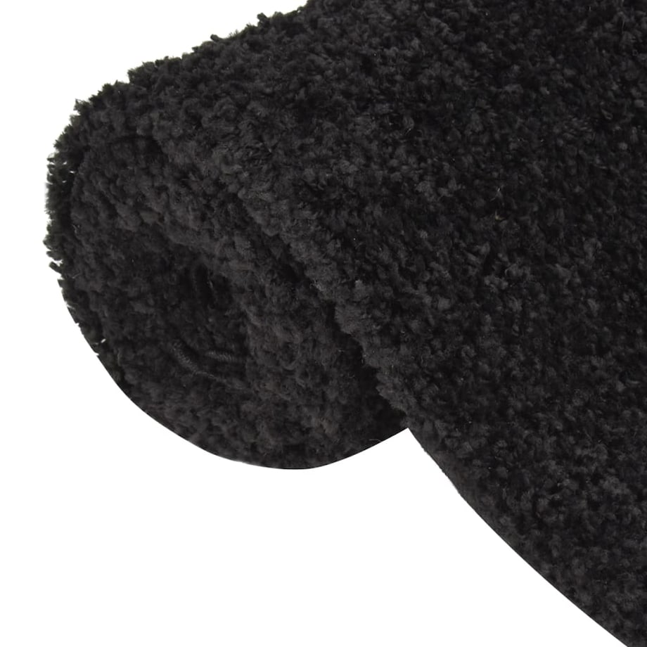 vidaXL Dywan shaggy z wysokim włosiem, czarny, 80x150 cm