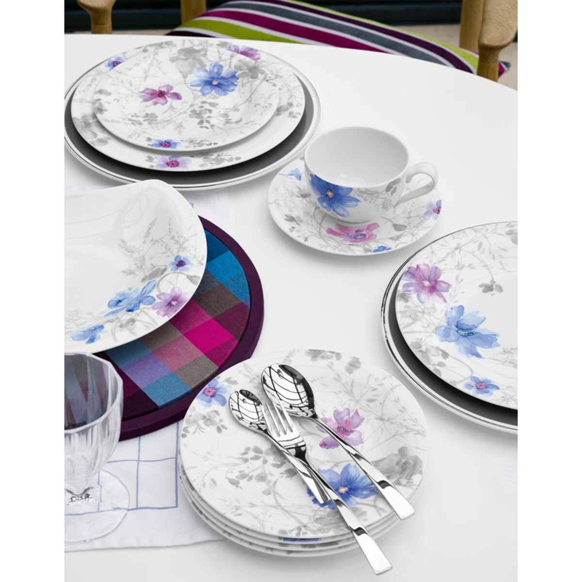 Talerz sałatkowy Mariefleur Gris, 21 cm, Villeroy & Boch