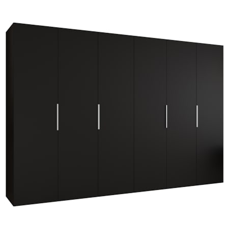 Szafa uchylna otwierana MARBELLA 1 300 wys. 202 cm Czarny + u. Kaszmir