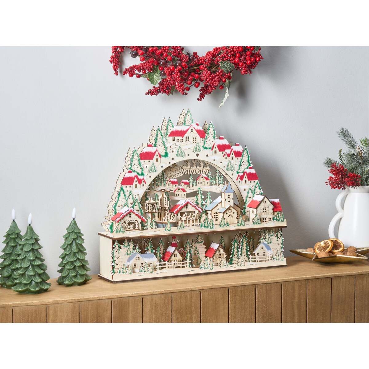 Dekoracja świąteczna LED BOLKESJO 39 cm Jasnobrązowy