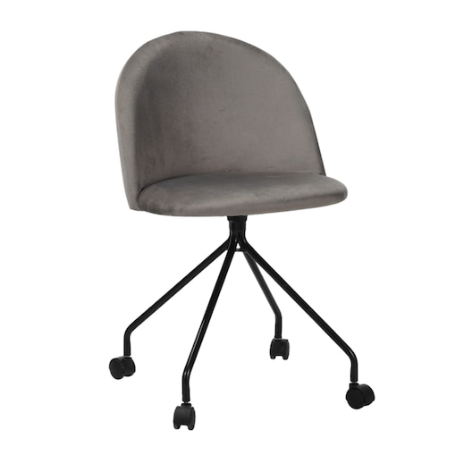 Fotel biurowy krzesło obrotowe do biurka ucznia gabinetu regulowane szare