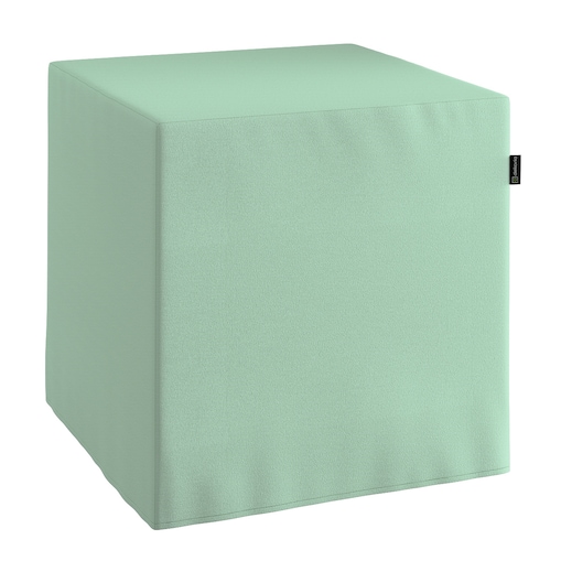 Pufa kostka, zieleń eukaliptusa, 40 x 40 x 40 cm, Loneta