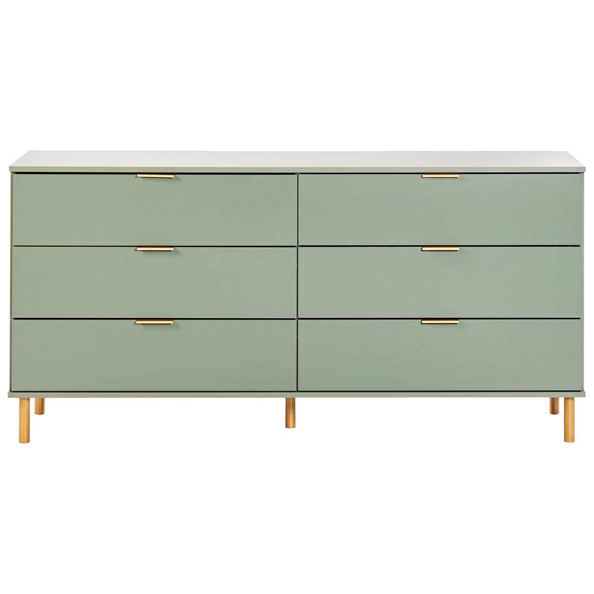 Komoda 6 szuflad WALPOLE Zielony