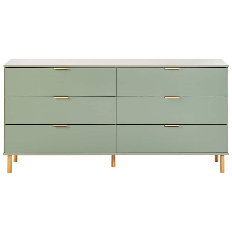Komoda 6 szuflad WALPOLE Zielony