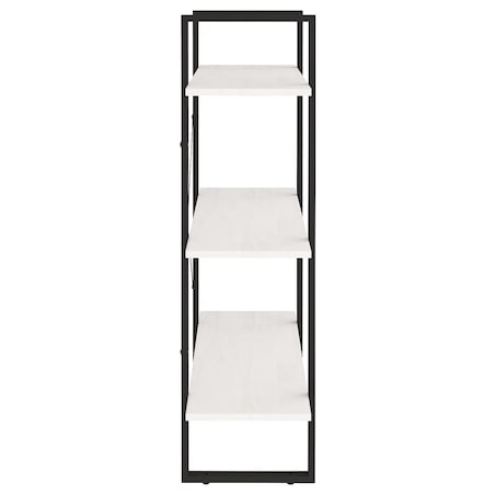 vidaXL 3-poziomowy regał na książki, biały, 80x30x105 cm, lita sosna