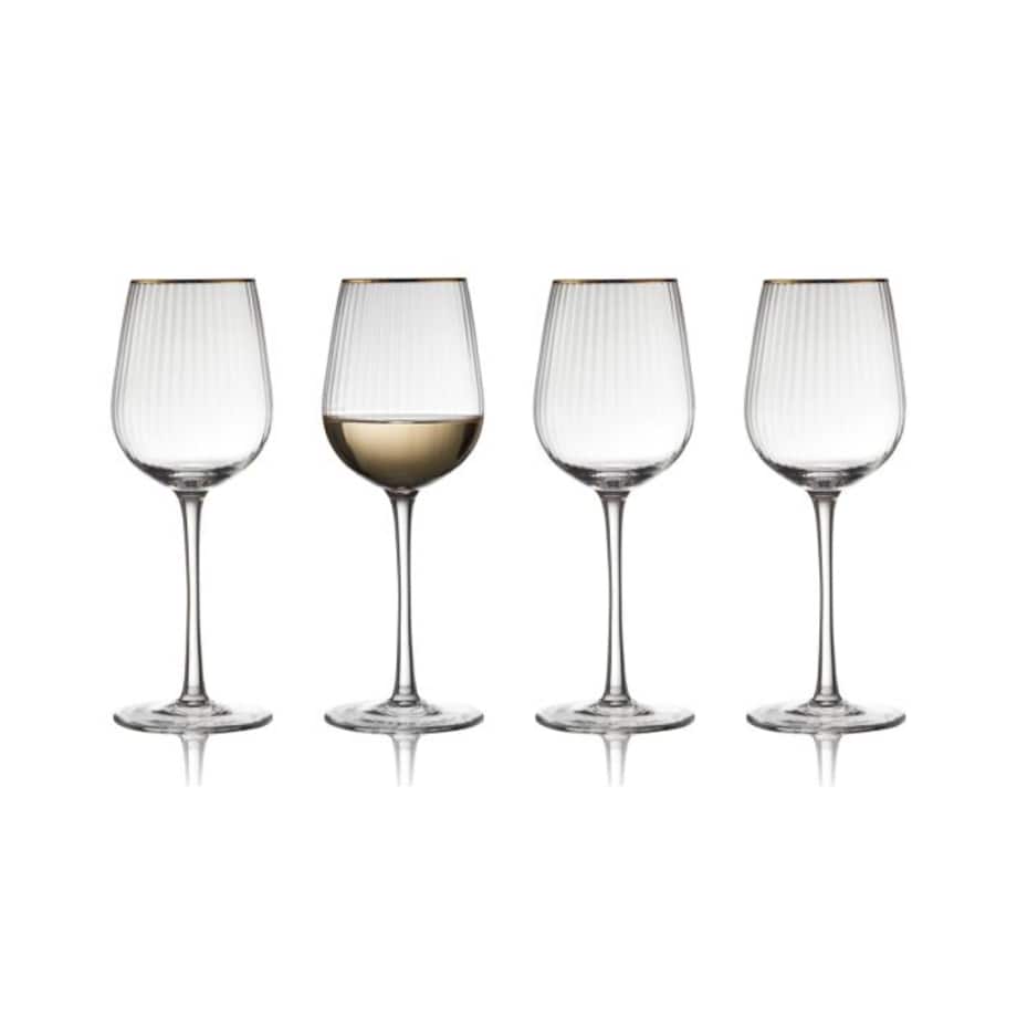 Kieliszki do białego wina Palermo 300 ml 4 sztuki złote 27578