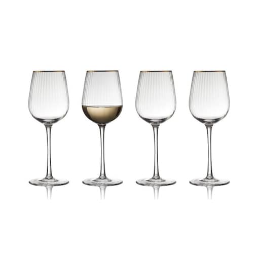 Kieliszki do białego wina Palermo 300 ml 4 sztuki złote 27578