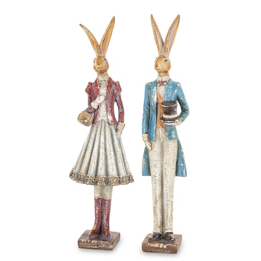 Dekoracja - para królików 31,5x6,5x5 i 31,5x9,5x8 cm CITTADINI-2
