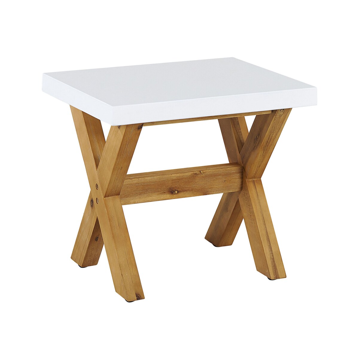 Stołek ogrodowy biały OLBIA