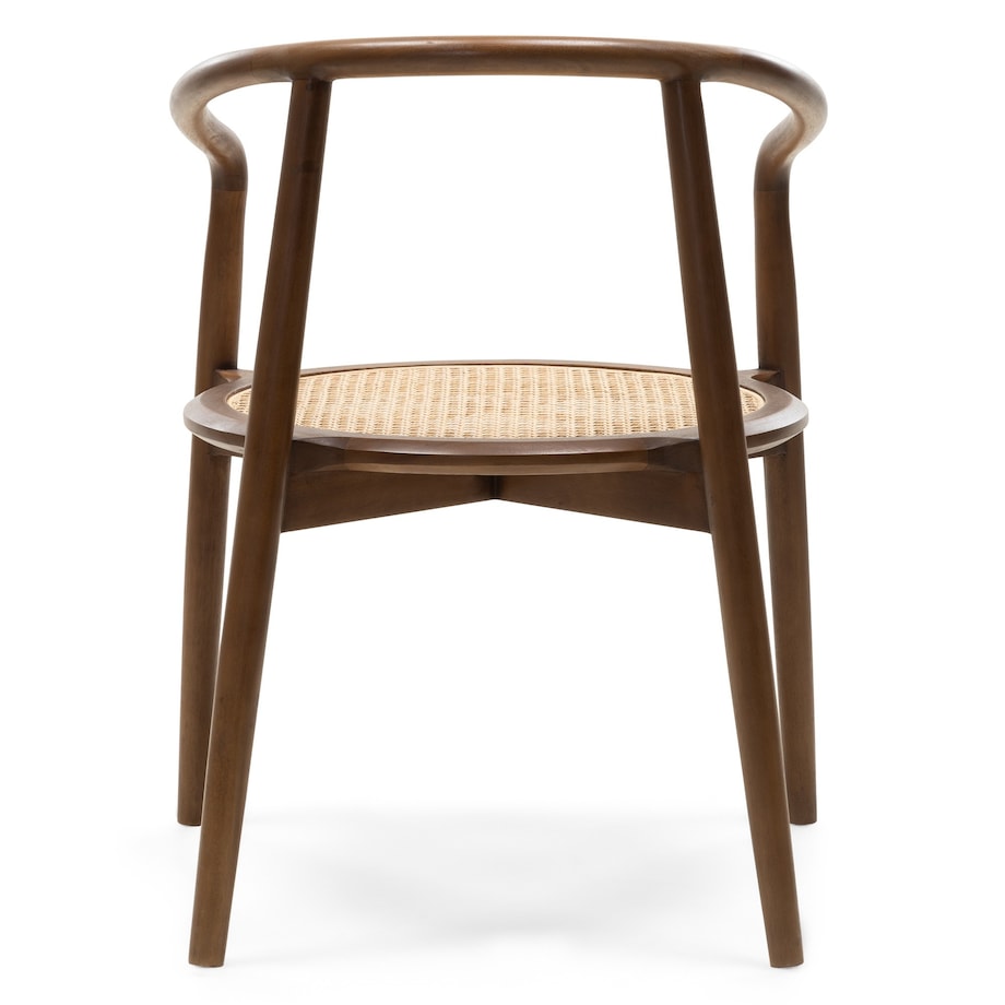 Krzesło drewniane CHARLOTTA 80x60x57 cm orzech zaokrąglone