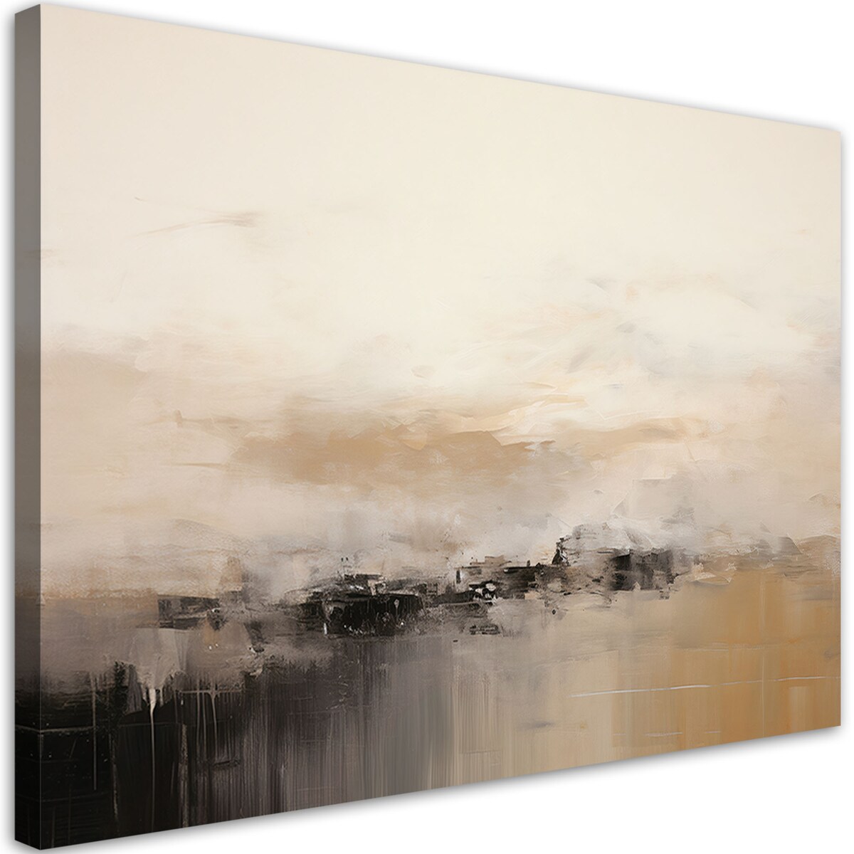 Stylowy obraz na ścianę Abstrakcja Lofty Beżowy 100x70