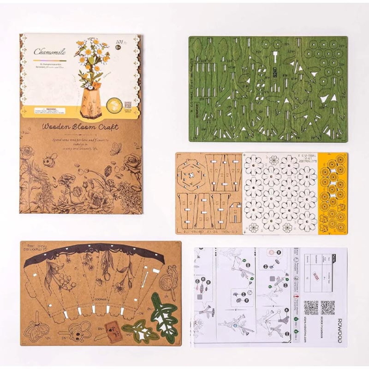 Biały rumianek DIY - kwiaty - Robotime