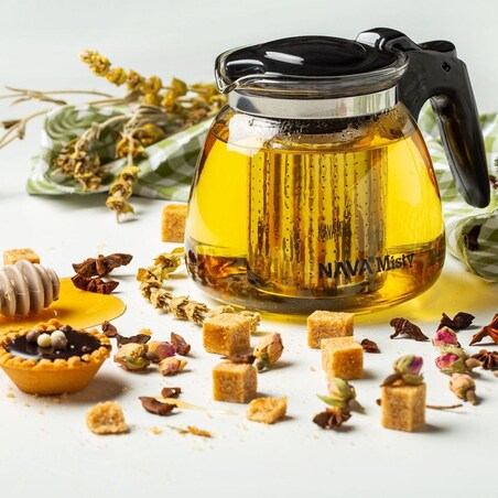 Dzbanek imbryk z sitkiem do zaparzania zaparzacz szklany do herbaty ziół