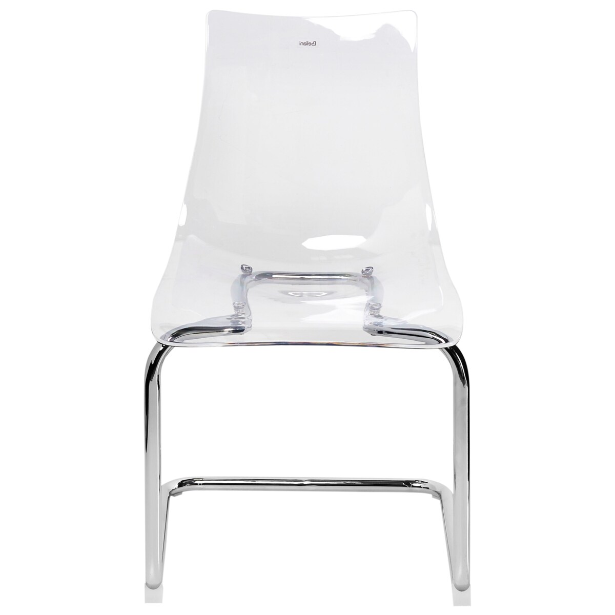 Zestaw 2 krzeseł do jadalni MARSHALL Przezroczysty
