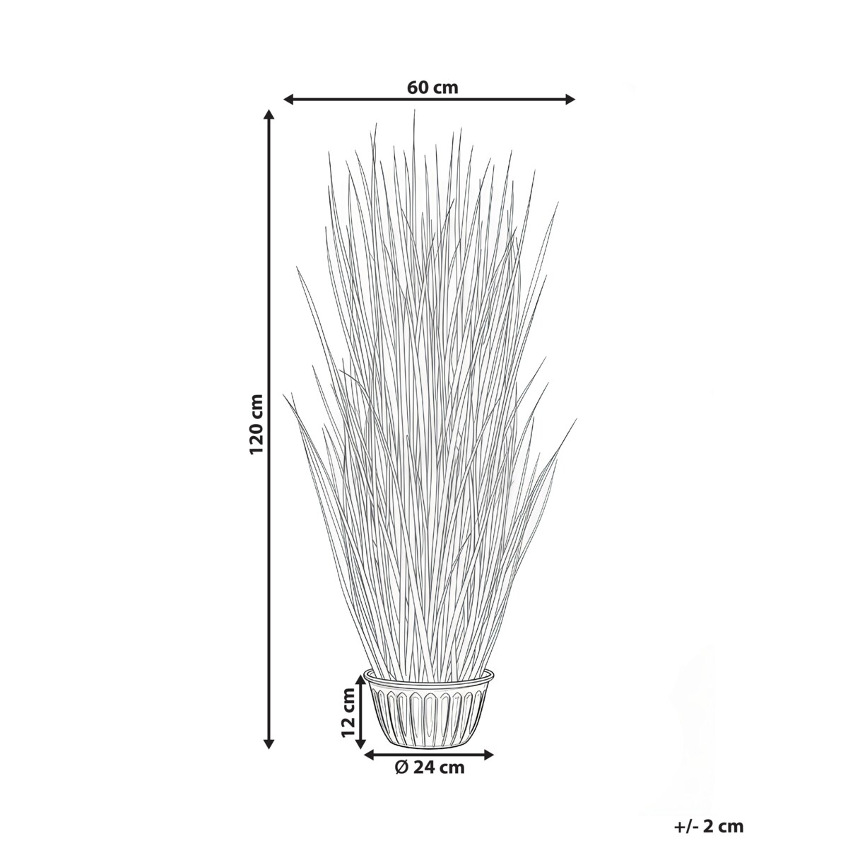 Sztuczna roślina GRASS 120 cm Zielony