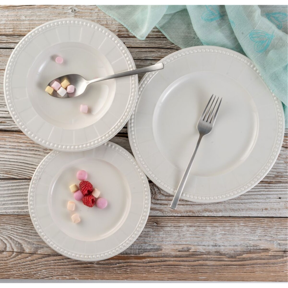 VILLA ITALIA Serwis obiadowy na 6 osób VENICE WHITE