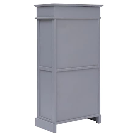 vidaXL Szafka na buty, szara, 50 x 28 x 98 cm, drewno paulownia