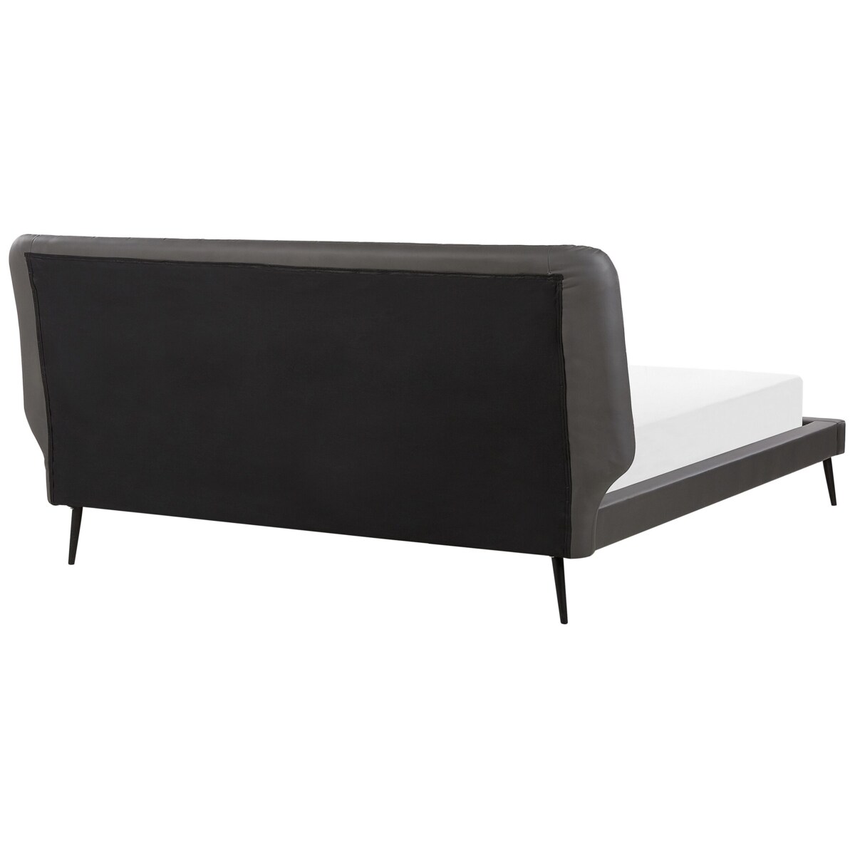 Łóżko ekoskóra 180 x 200 cm szare ESSONNE