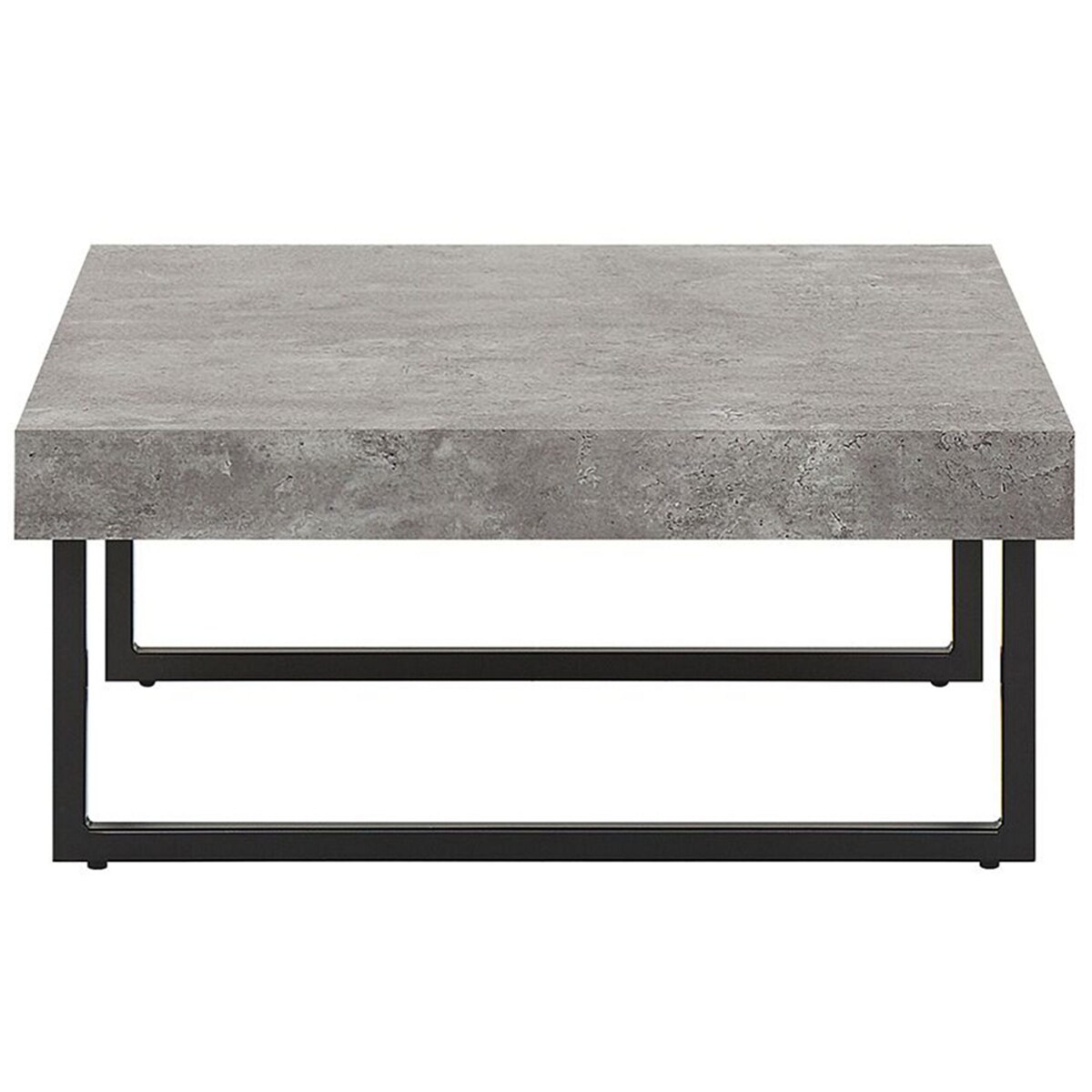 Stolik kawowy efekt betonu z czarnym DELUZ