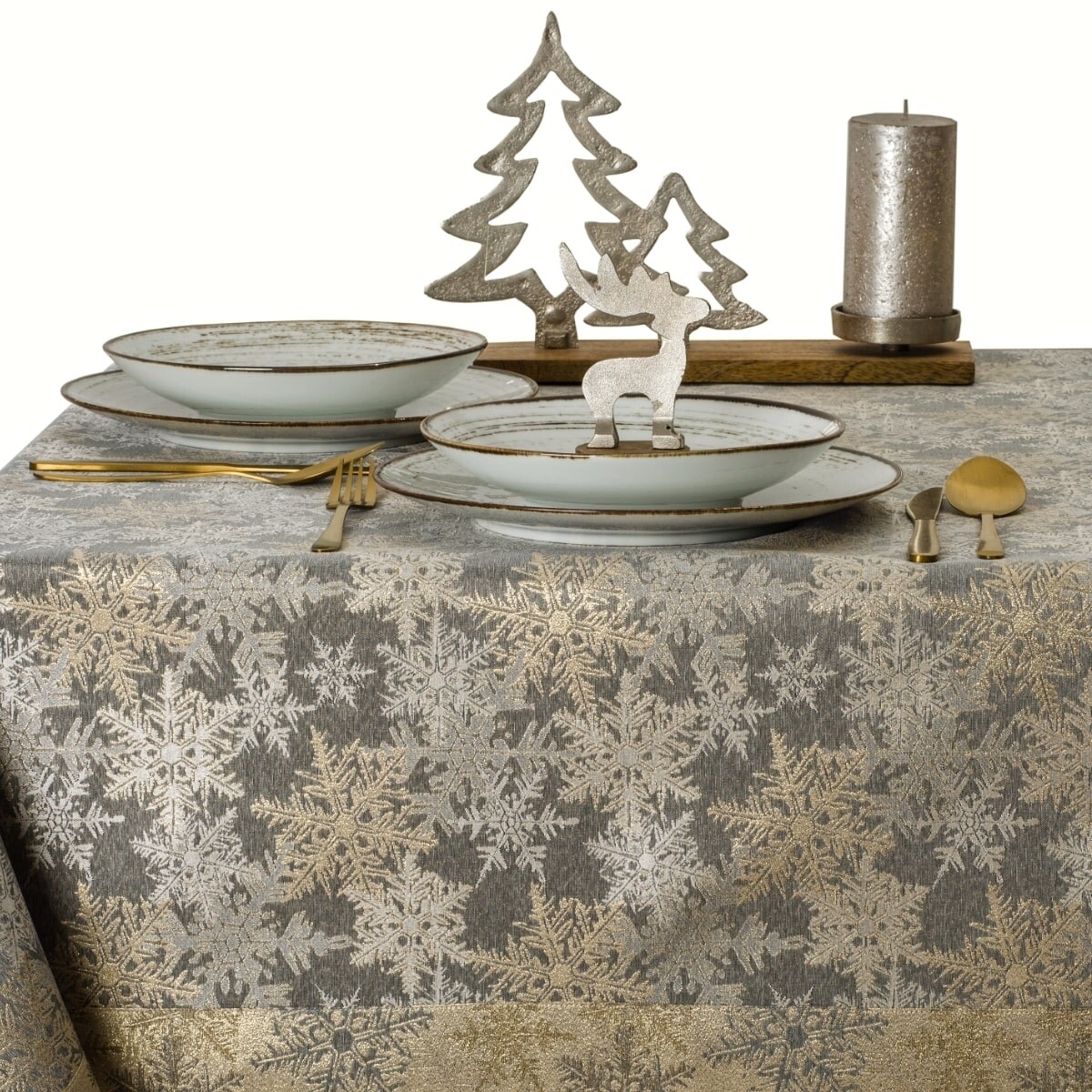 Obrus Magiczne Święta - 120x180 cm - złoty