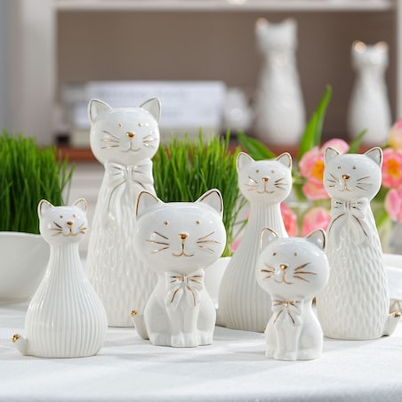 VILLA ITALIA Figurka kotka porcelanowa 17 cm STEFANIA