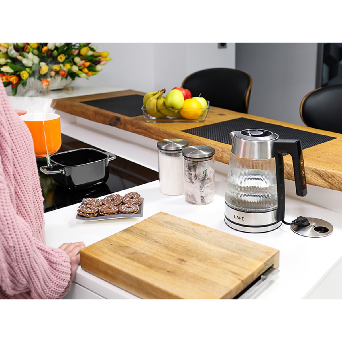 Czajnik z regulacją temperatury LAFE Crystal Glass 1,8l