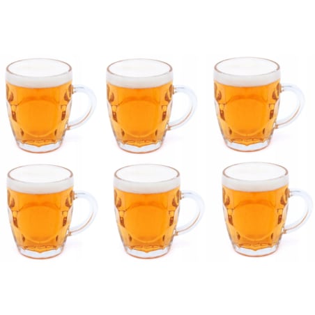 SZKLANY KUFEL na do piwa napoje z uchem 500 ml restauracji domu grill 6 szt