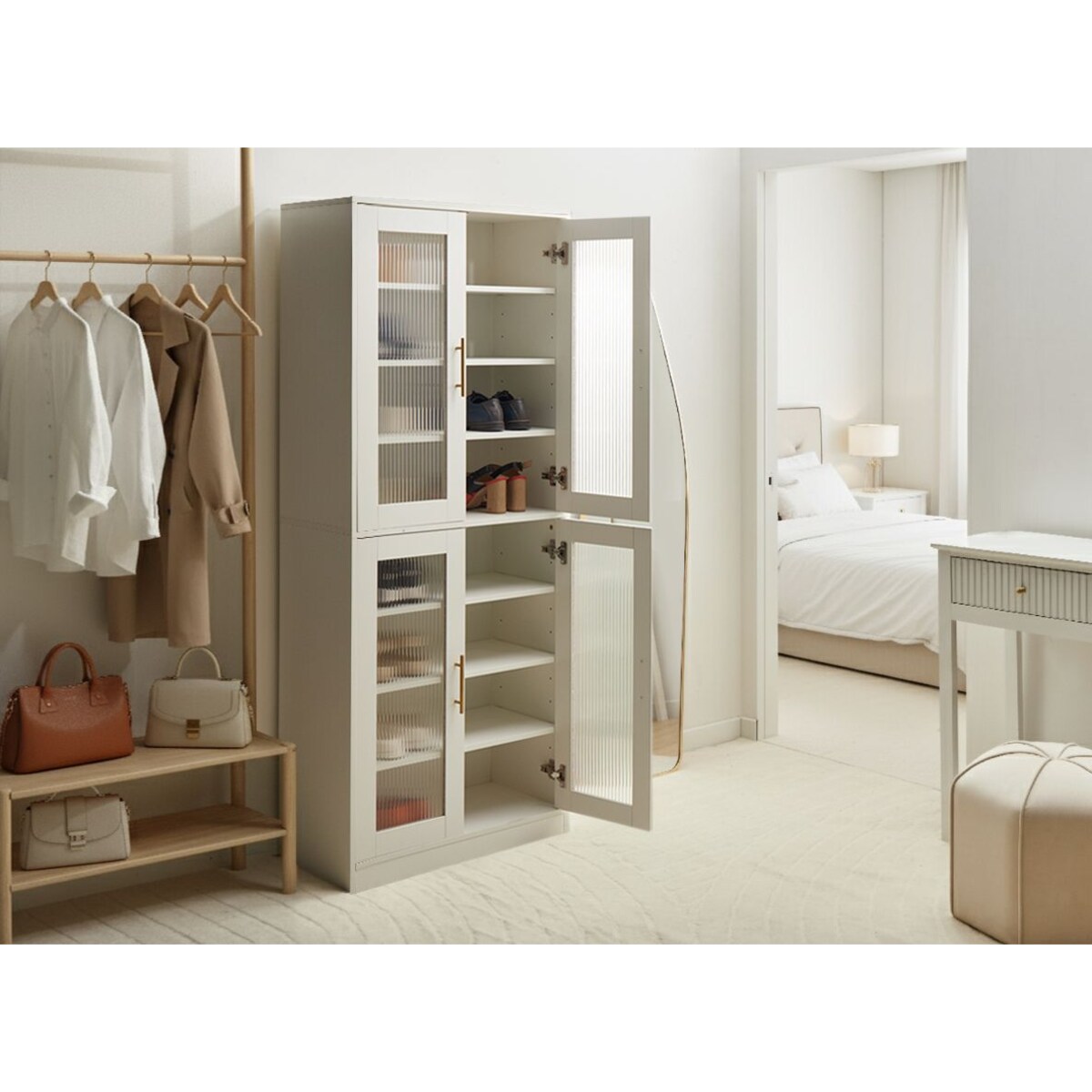 Szafka na buty GRIFFITH Z LED Biały