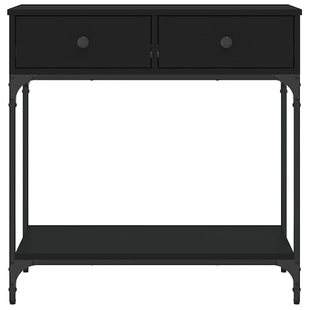 vidaXL Stolik konsolowy, czarny, 75x34,5x75 cm