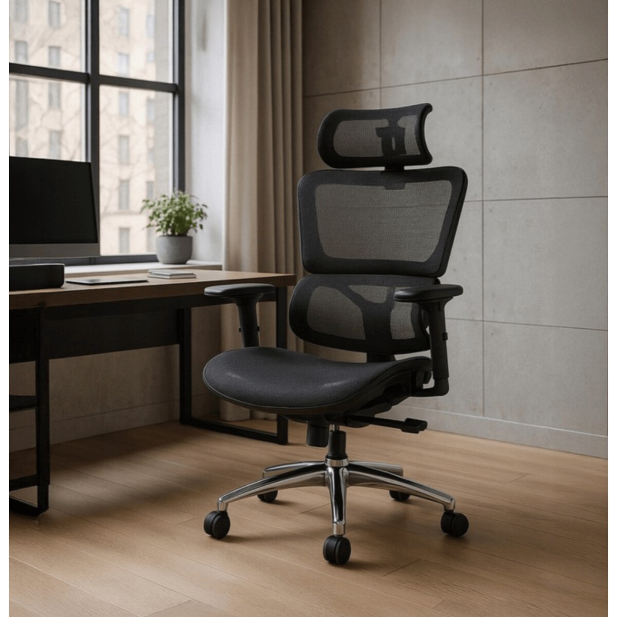 Fotel gamingowy obrotowy ergonomiczny do biurka czarny ROYAL