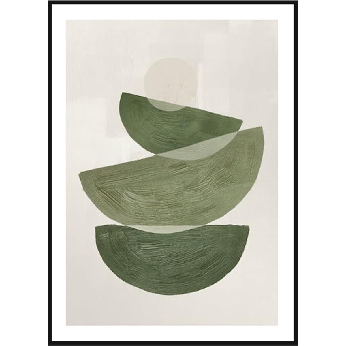 Poster Story, Plakat, Obraz - Zielone Kształty No2, wymiary 21 x 30 cm