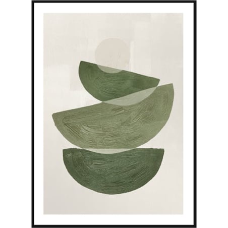 Poster Story, Plakat, Obraz - Zielone Kształty No2, wymiary 21 x 30 cm