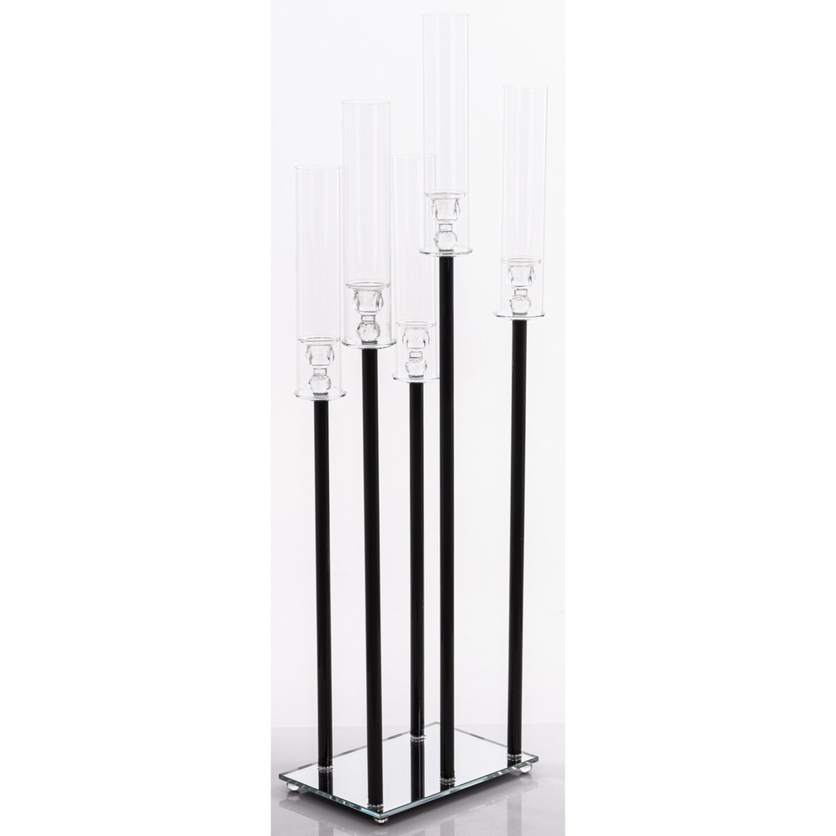 Świecznik ozdobny szklany na 5 świec 104x35x22 cm MULTISY